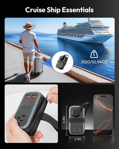 💨 Ultra-Fast Charging Station | Cruise Approved 🚢 | 7 Devices at Once 📱