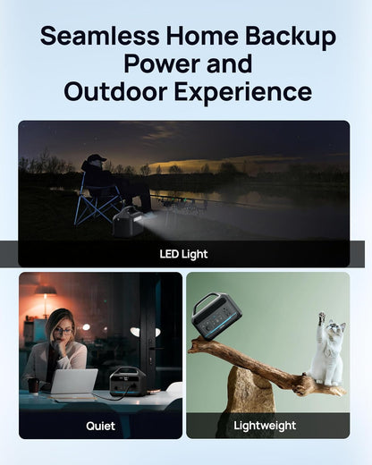 🚐 8.3LB Travel Generator | LiFePO4 + 2hr Charge 🏕️