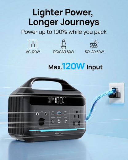 🚐 8.3LB Travel Generator | LiFePO4 + 2hr Charge 🏕️