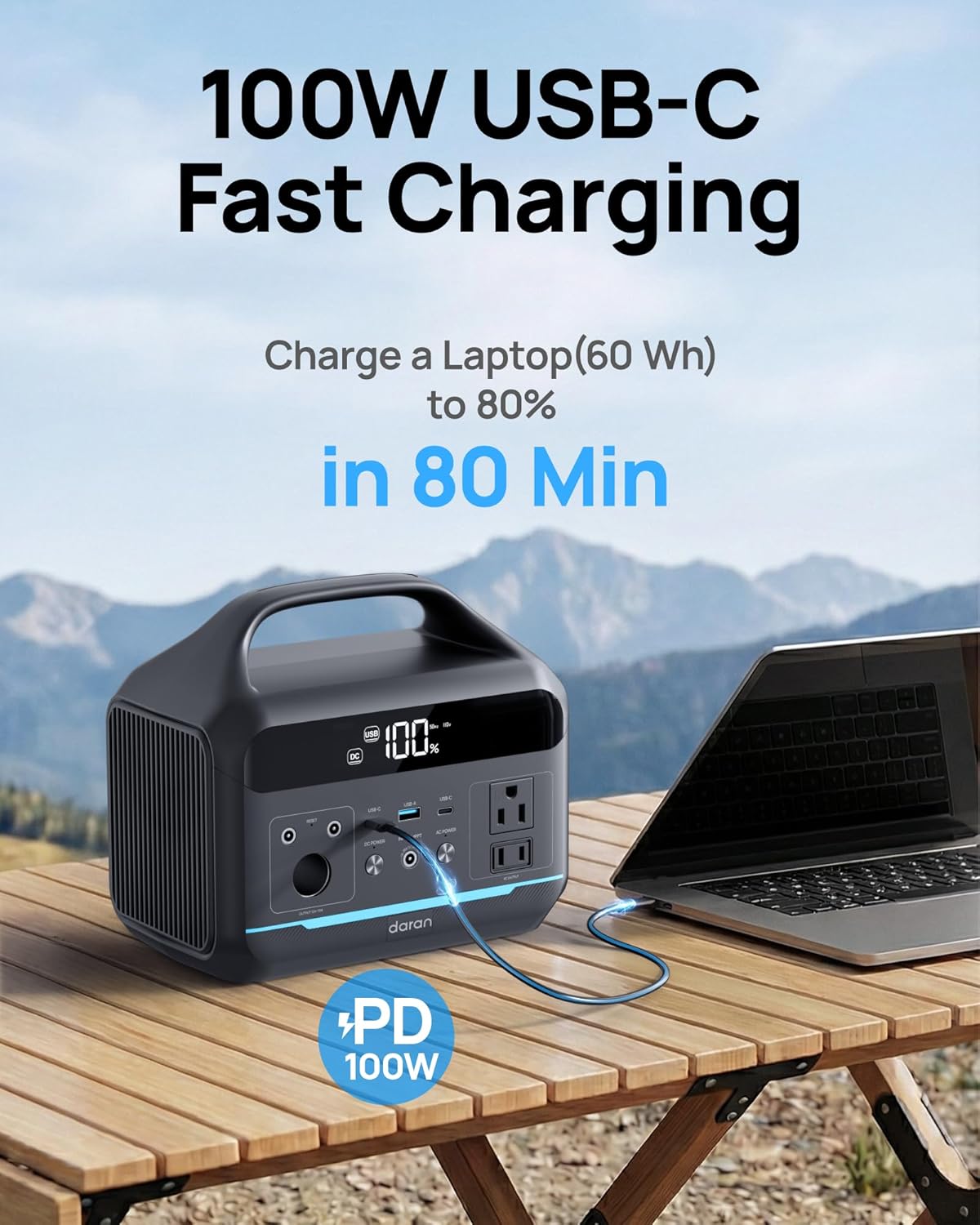 🚐 8.3LB Travel Generator | LiFePO4 + 2hr Charge 🏕️