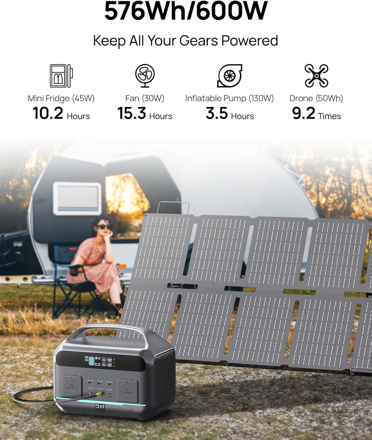 🚀 8.3LB Mini Power Station | CPAP + Laptop + Drone Ready 🔋☀️