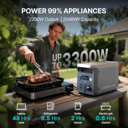 ⚡ 2.2kW Portable Battery | 4000 Cycles + App Control 📱